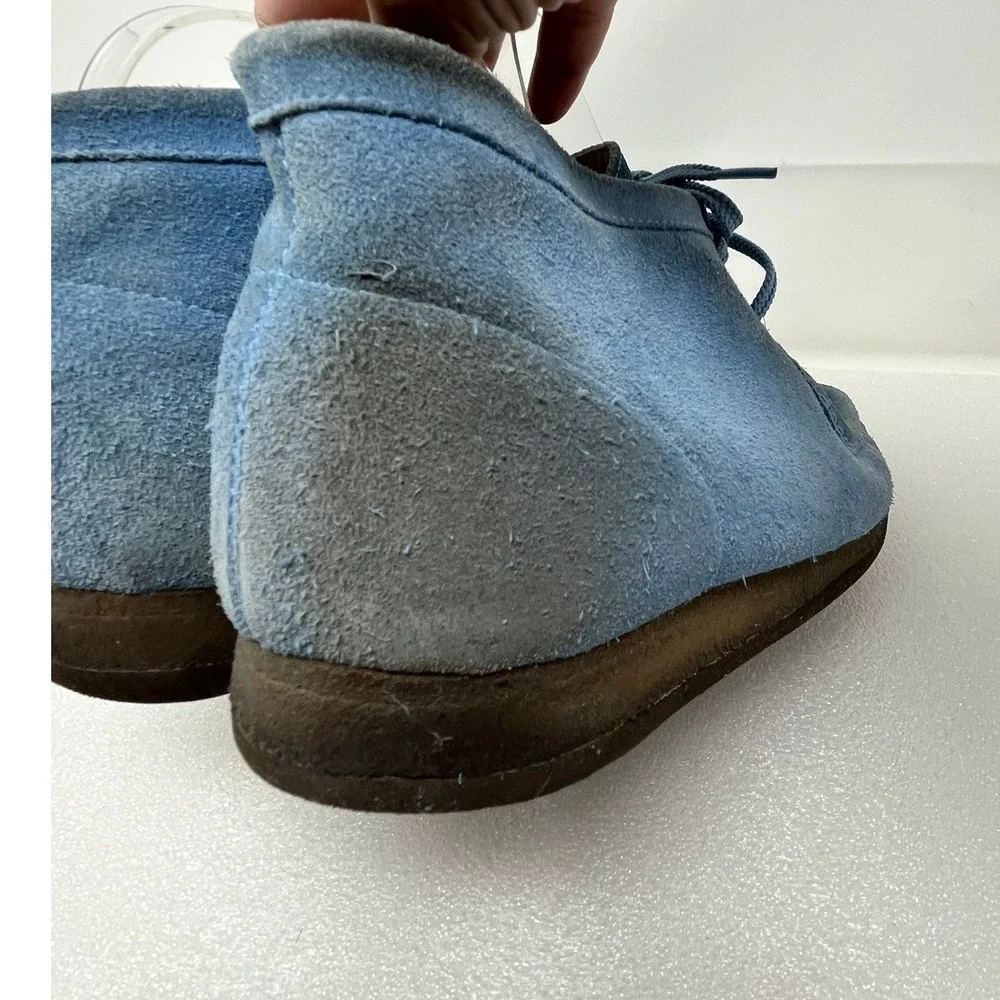 Clarks Originals Wallabee Men 11 M Blue Suede Leather Lace Up Chukka Boots 78084